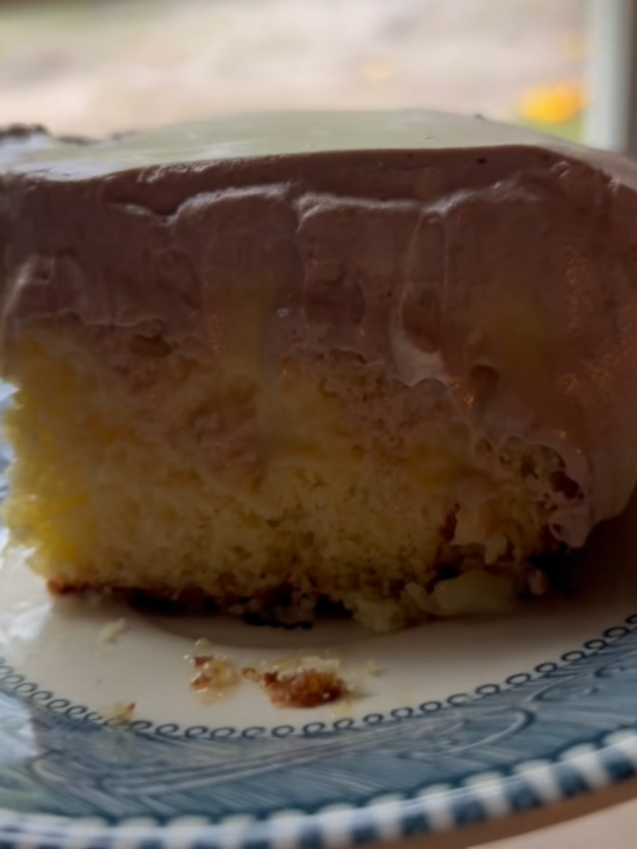 Boston Cream Poke Cake